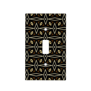 African Pattern In Brown Light Switch Cover