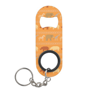 African pattern keychain bottle opener