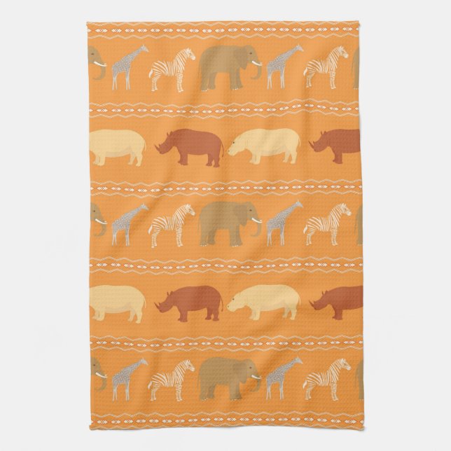 African pattern kitchen towel (Vertical)