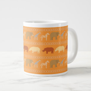 African pattern large coffee mug