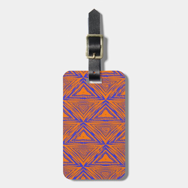 AFRICAN PATTERN LUGGAGE TAG (Front Vertical)