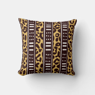 African Pattern Mix Throw Pillow