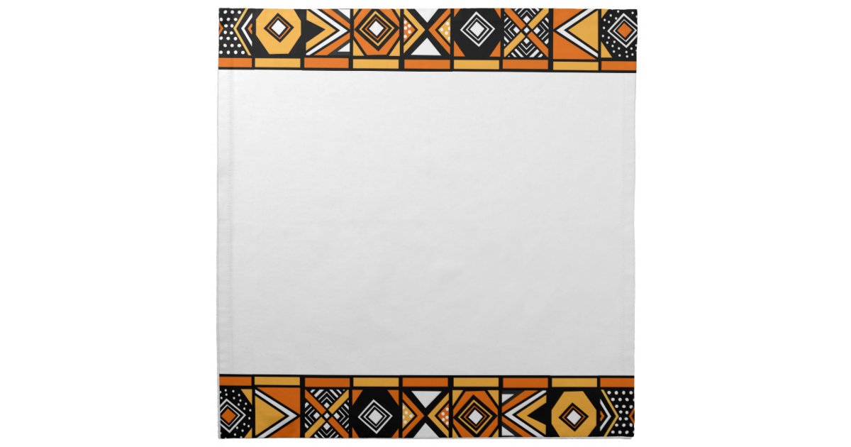 African pattern napkins Zazzle