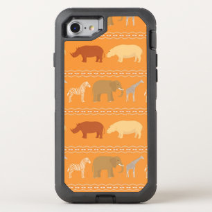 African pattern OtterBox defender iPhone SE/8/7 case