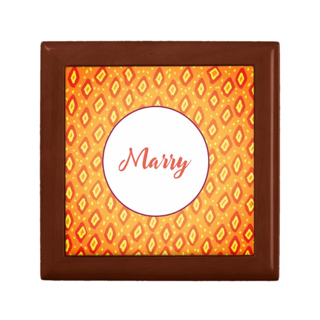 African Pattern, Personalized  Gift Box (Front)