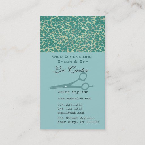 Customizable Tredy Scissors Hair Stylist Salon Business Card