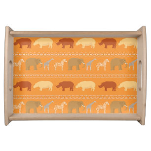 African pattern serving tray