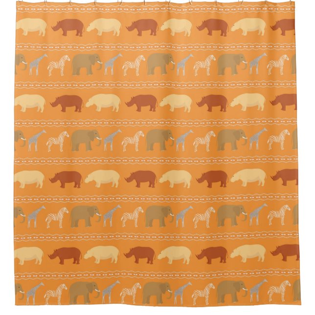 African pattern shower curtain (Front)