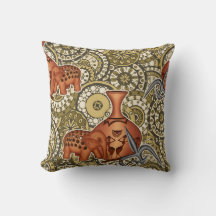 African Pattern Throw Pillow