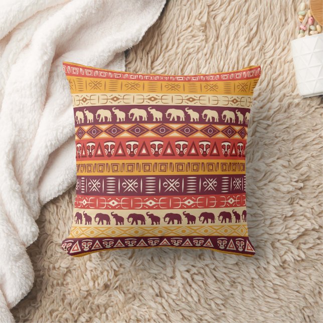 African Pattern Throw Pillow (Blanket)