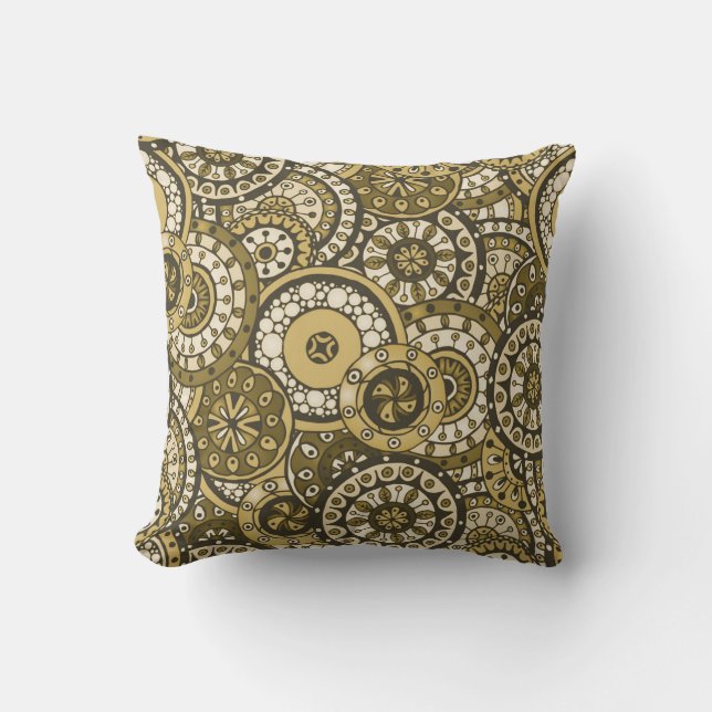 African Pattern Throw Pillow (Front)
