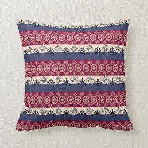 african pattern with Adinkra simbols Throw Pillow