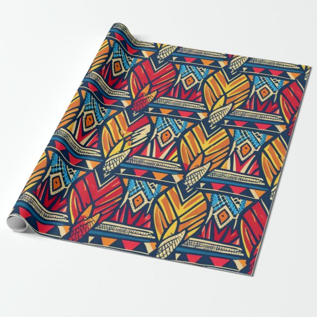 African Pattern  Wrapping Paper (Unrolled)