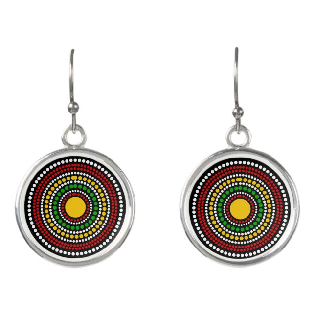 African Patterned Earrings (Front)