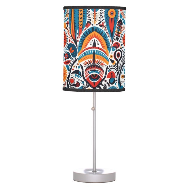 African Patterns Art Design Table Lamp (Front)