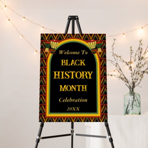 African Patterns Black History Month Celebration  Foam Board