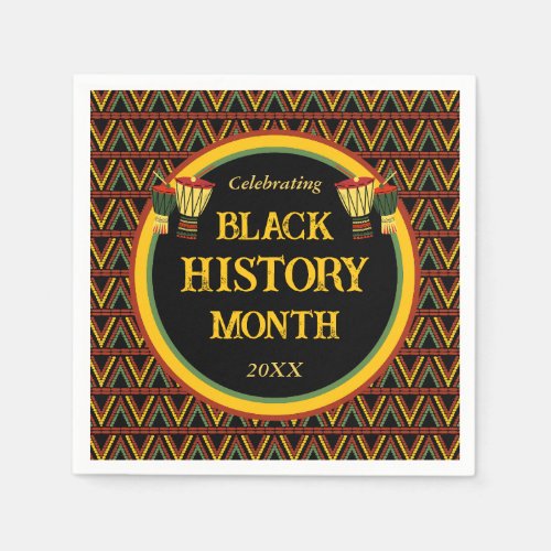 African Patterns Black History Month Celebration  Napkins