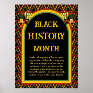 African Patterns Black History Month Celebration  Poster
