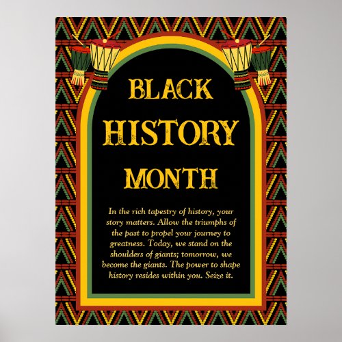 African Patterns Black History Month Celebration  Poster