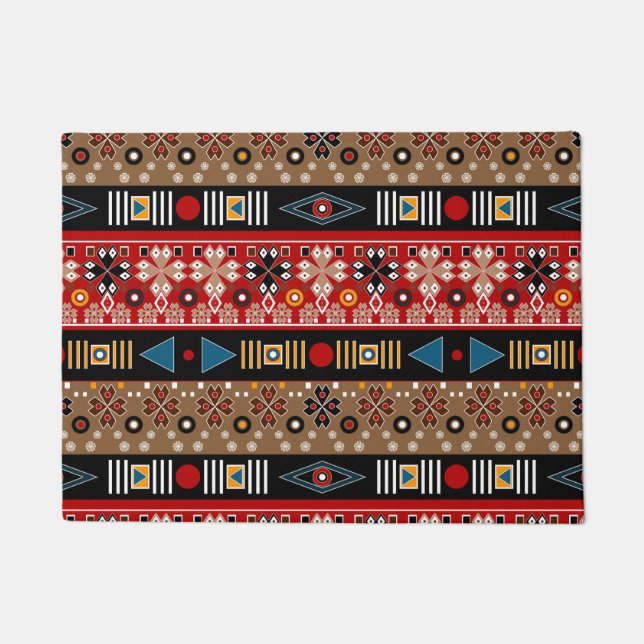 African patterns, oriental pattern throw pillow doormat (Front)