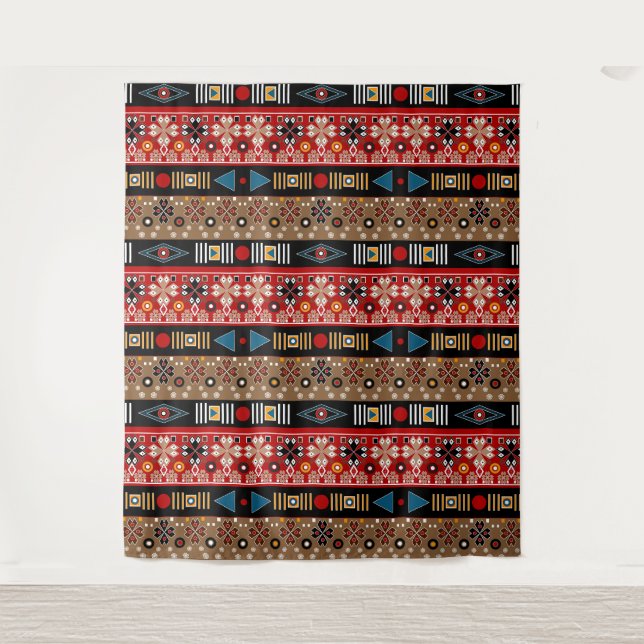 African patterns, oriental pattern throw pillow tapestry (Front)