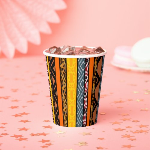 African Patttern Mix Paper Cups