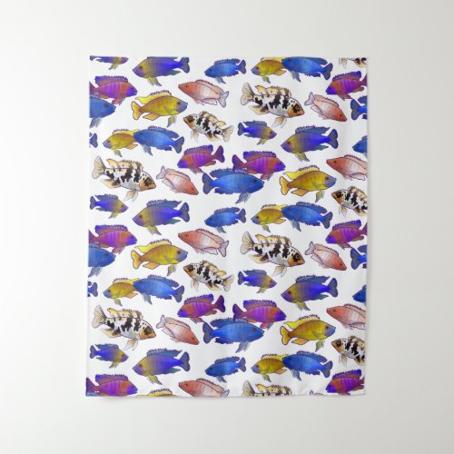 African Peacock Cichlid Fish Tapestry