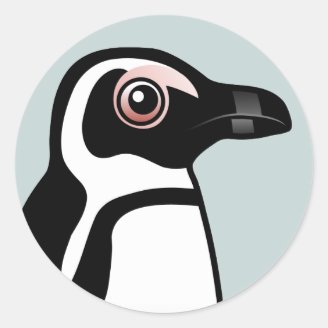 African Penguin Round Sticker