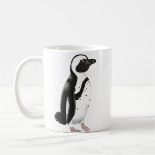 African penguin pencil drawing coffee mug