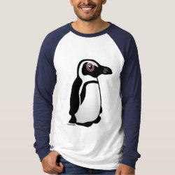 African Penguin Men's Canvas Long Sleeve Raglan T-Shirt