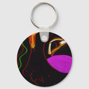 African Phoenix Rising Keychain
