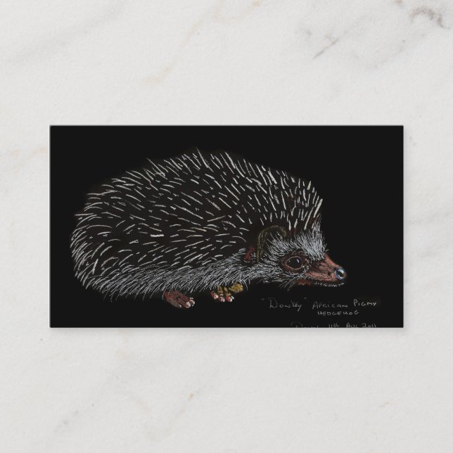 AFRICAN PIGMY HEDGEHOG BUSINESS CARD (Front)