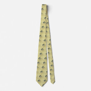 African Pompano Fish, Vintage Threadfin Trevally Neck Tie