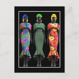  African Pop Art  Postcard