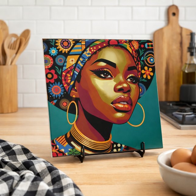 African Portrait Ceramic Tile Wall Art  (Creator Uploaded)