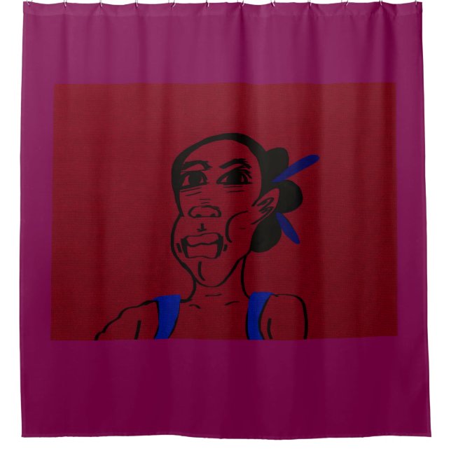 African Portrait Shower Curtain (Front)