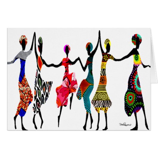 African Praise Dance Cards (Front Horizontal)