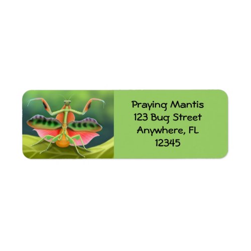 African Praying Mantis Label
