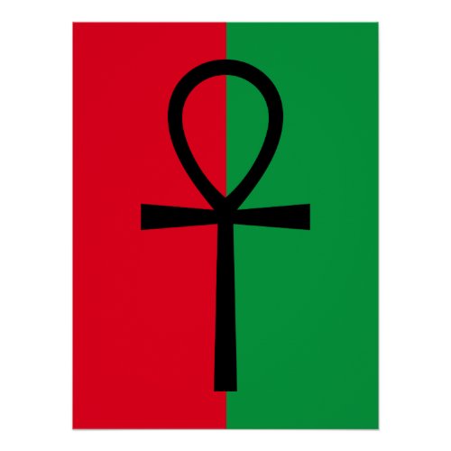 African Pride Ankh Symbol Poster
