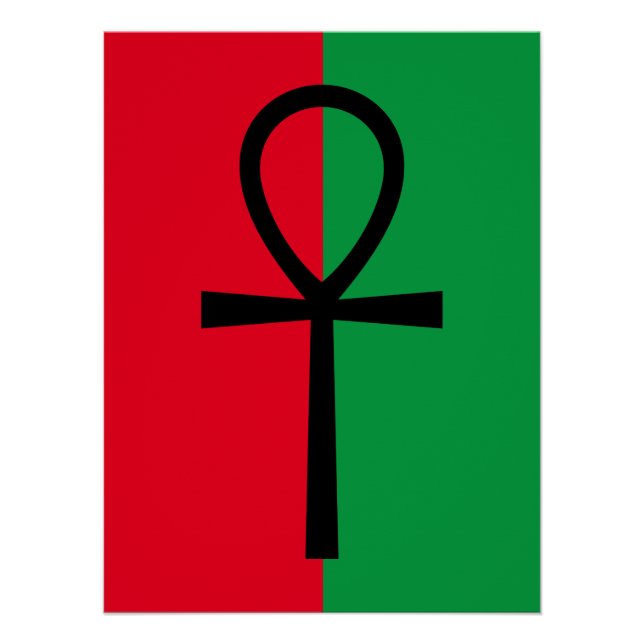 African Pride Ankh Symbol Poster (Front)