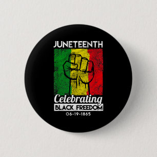 African pride black history month juneteenth button