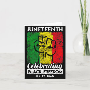 African pride black history month juneteenth card