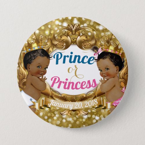 African Prince or Princess Gender Reveal Button