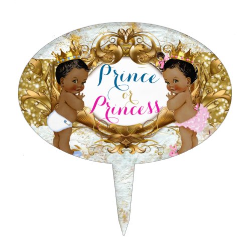 African Prince or Princess Gender Reveal Cake Pick