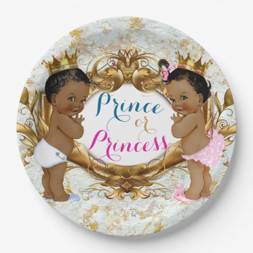 African Prince Or Princess Gender Reveal Plates