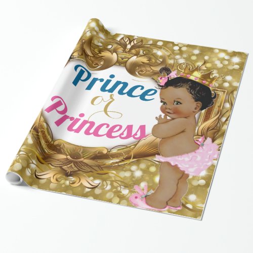 African Prince or Princess Glitter Gift Wrap