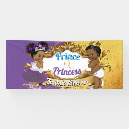 African Prince or Princess Purple  Gold Elegant Banner