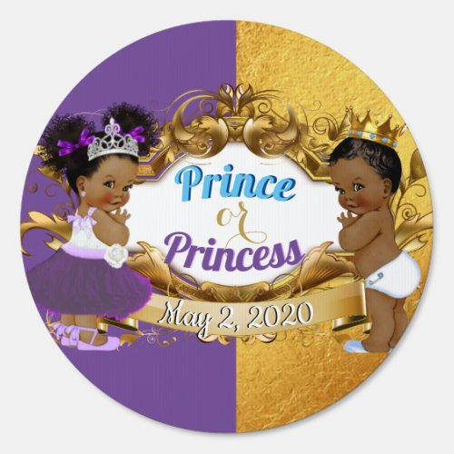African Prince or Princess Purple  Gold Elegant Sign