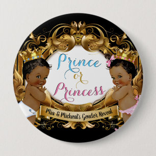 African Prince or Princess Royal Gender Reveal Button