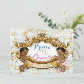 African Prince & Princess Gender Reveal Invitation (Standing Front)